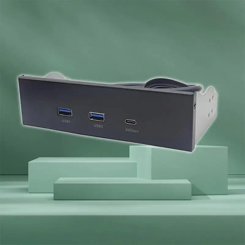 Фото Y3nd 5,25 -дюймовый концентратор передней панели залива с портом USB3.2 и типа C для использования Office PC Использование №3