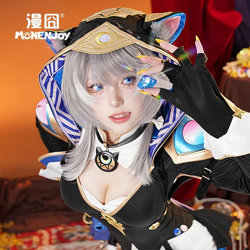Фото Sucicos Honkai Star Rail Cipher Косплей Костюм Парик Униформа Cifera Шляпа Амфора Хэллоуин Вечеринка для Женщин Девочек Карнавальный Реквизит №3