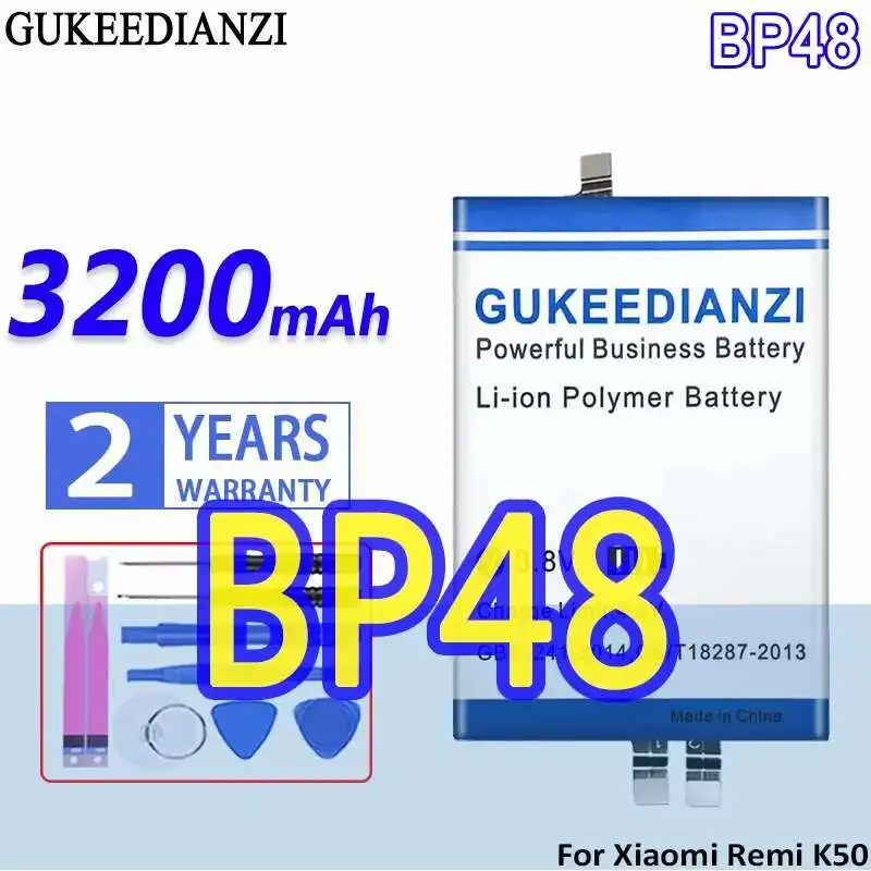 3200 мАч BP48 для Xiaomi Redmi K50 Экологически чистый аккумулятор мобильного телефона