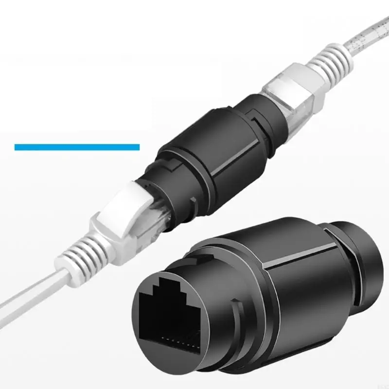 Фото RJ45 Водонепроницаемый IP67 Ethernet-кабель, разъем с двойной головкой, уличный адаптер Lan Coupler, гнездо для Cat5 6 7 8P8C №5