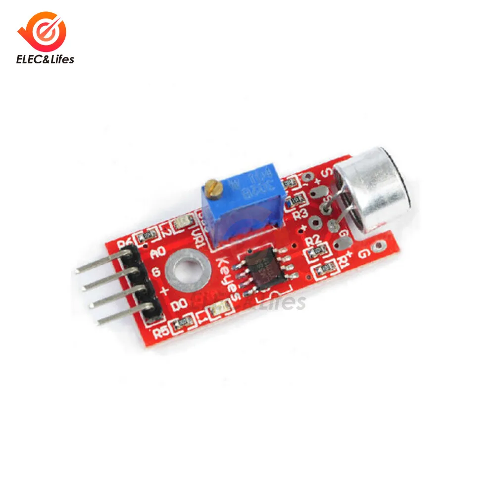 4-контактный микрофон, модуль обнаружения датчика голосового звука для Arduino AVR PIC, датчики аналогового цифрового вывода KY-037 (art.: 3920d217ac0ab) - 3920d217ac0ab