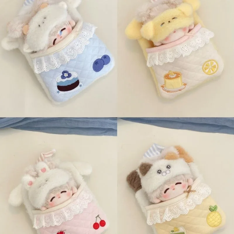 Новое милое плюшевое одеяло Senbei Baby с четырьмя листьями клевера, мини-кукла, спальный мешок, маленькое одеяло для куклы