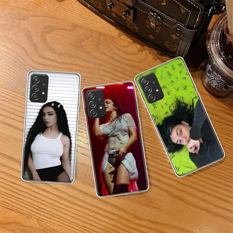 Чехол для телефона Singer C-Charli XCX BRAT для Samsung A15 A25 A35 A55 Galaxy A12 A22 A32 A52S A72 A05S A02S A42 J6 J4 A6 A7 A8 A90 A80