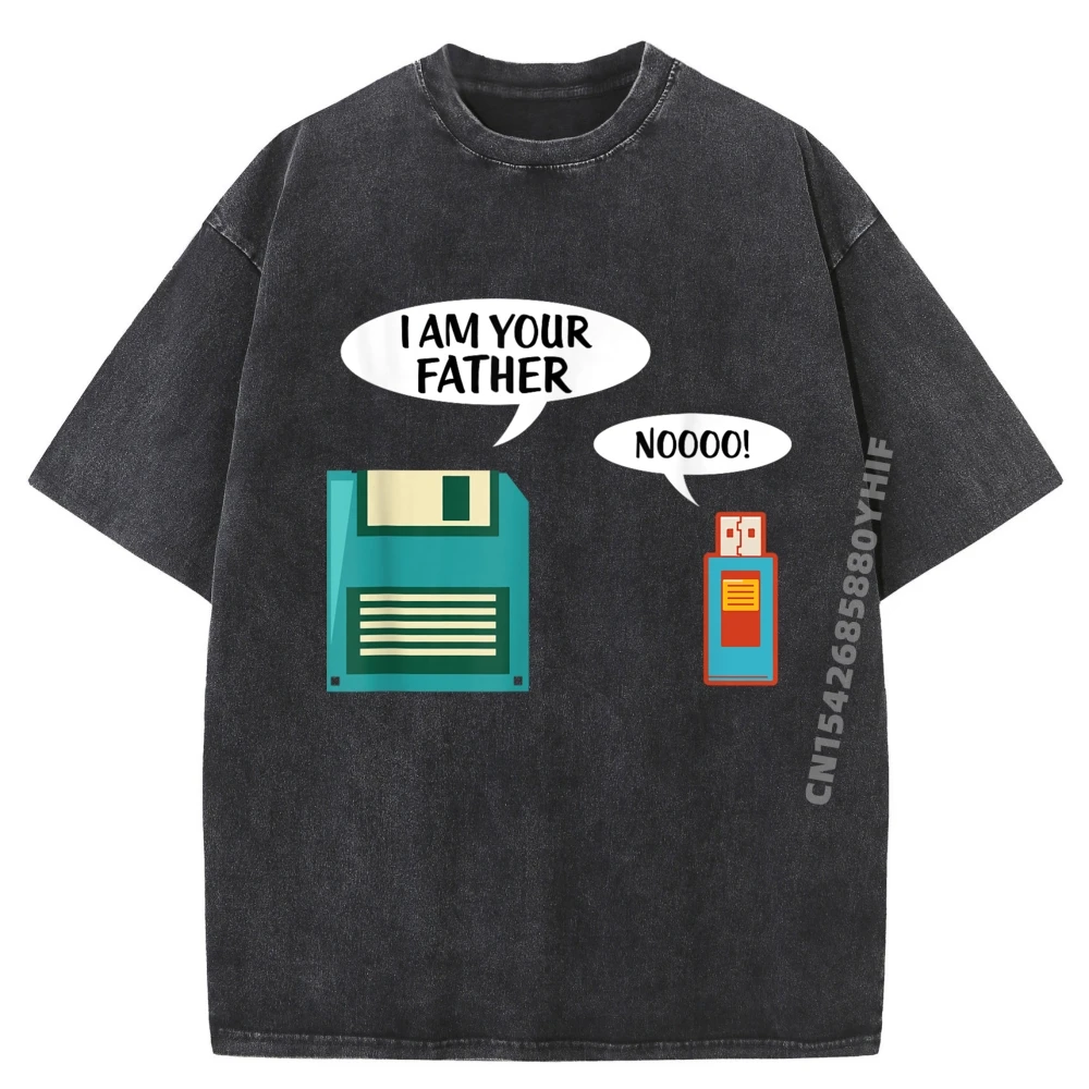I Am Your Father Usb Floppy Disk It Computer Geek Nerd Мужская дизайнерская одежда Футболка с коротким рукавом Мужская стираная футболка для мужчин