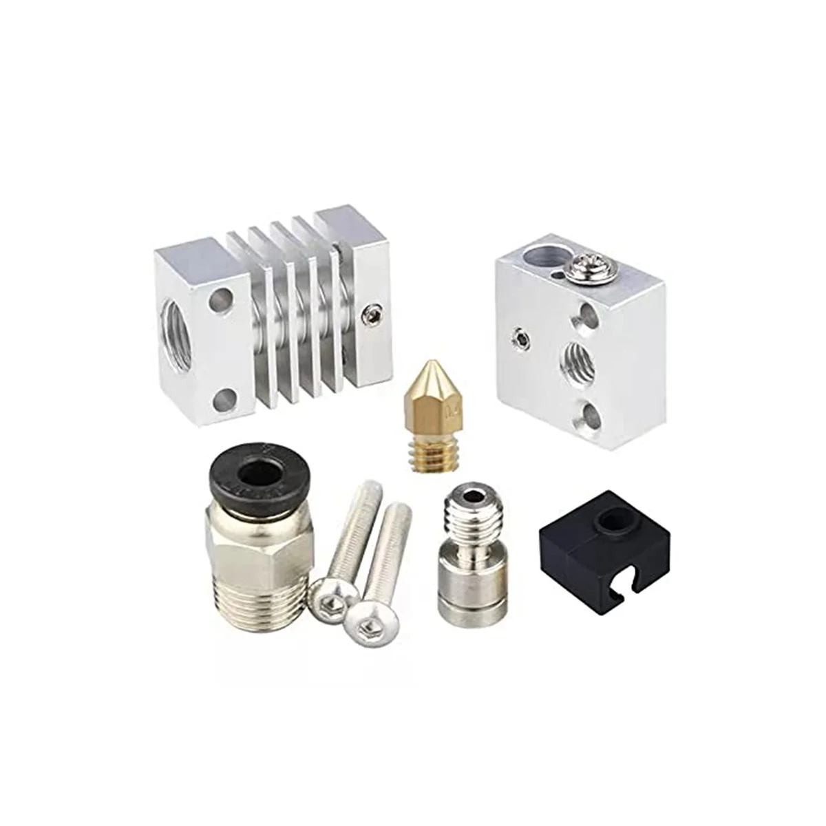 Фото Полностью металлический Hotend-титановый Тепловой разрыв, сопло. 4 мм, пневматический соединитель, силиконовый чехол Creality Ender 3 PRO №4