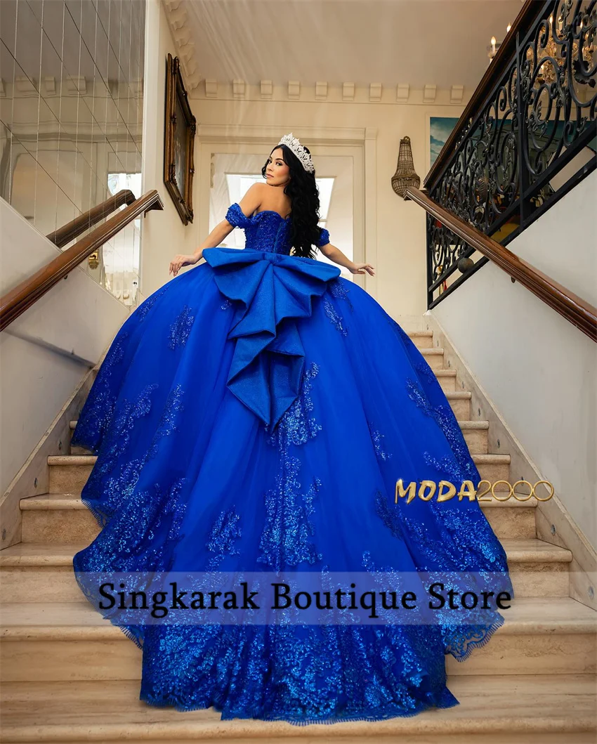 Фото Изысканное красное платье с блестками и аппликацией Quinceanera, бальное платье, бусы, кристаллы, жемчуг, бант, платье Princesa, со шлейфом по индивидуальному заказу №5