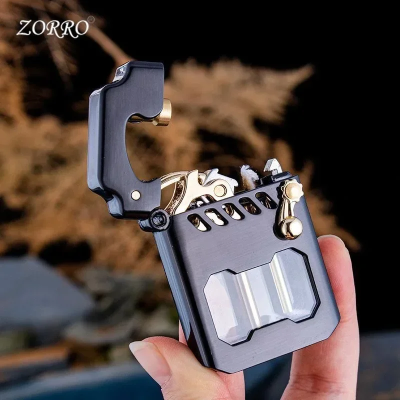 Новинка 202, керосиновая зажигалка Zorro Cyber Mecha, прозрачная контейнер-рокер, крутая классическая мужская зажигалка Torrens Tide, оптовая продажа