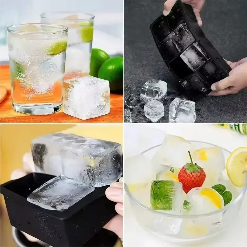Мягкая силиконовая форма для кубиков льда с крышкой, квадратная форма для ледяных блоков для бара, виски, сделай сам, инструменты для приготовления мороженого, аксессуары для домашней кухни (art.: 3920ce441c70f) - 3920ce441c70f