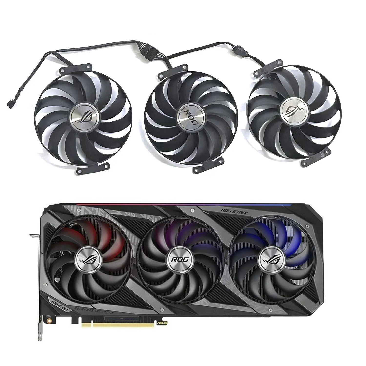 Вентилятор для видеокарты ASUS ROG Strix GeForce RTX 3080 3070 3090 3060Ti 3070Ti 3080Ti 95 мм CF1010U12S