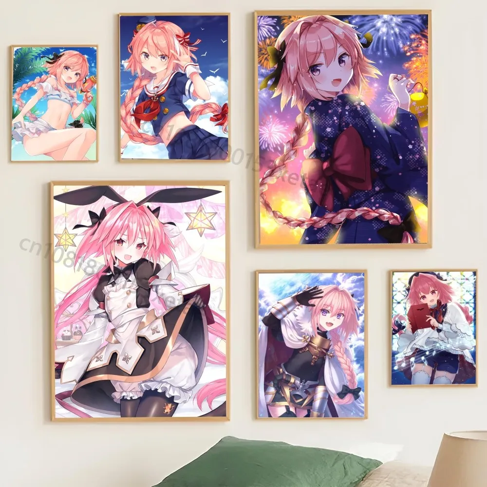 Фото Постер F-Fate Apocrypha Astolfo, бумажный печатный плакат для дома, гостиной, спальни, входа в бар, кафе, художественная живопись, украшение №2