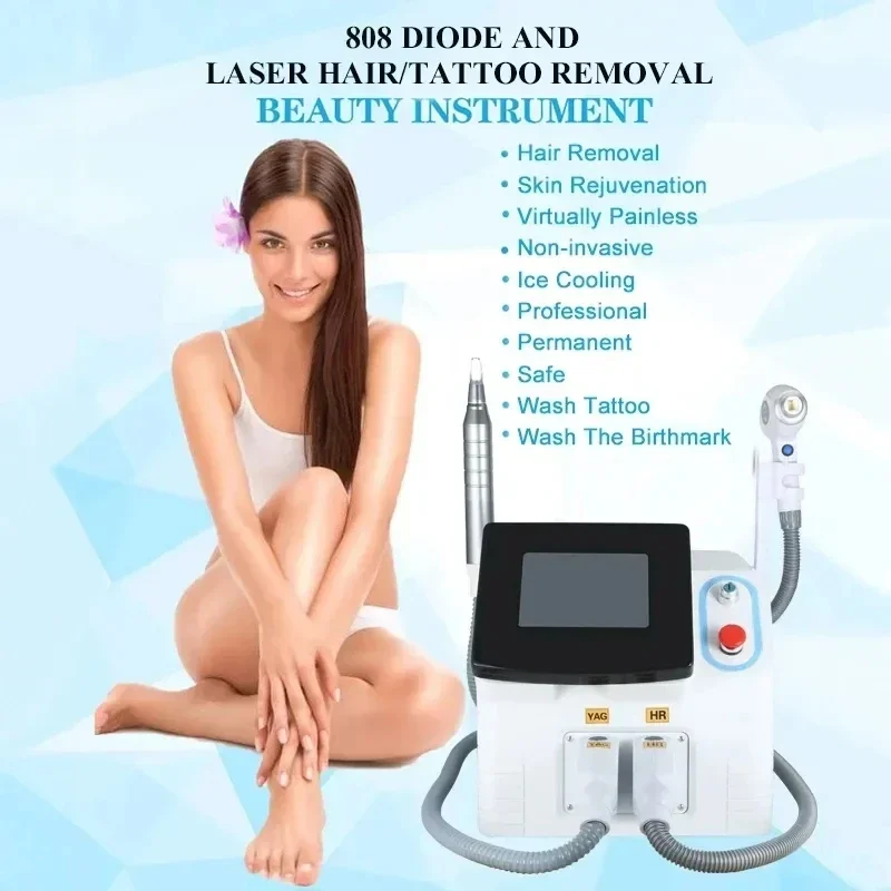 2023 Nieuwste Diode 2 в 1 Pico Laser 808 Лазерная машина Пикосекундная + 808 Харверwijdering Machine Diode Laser Plus Pico