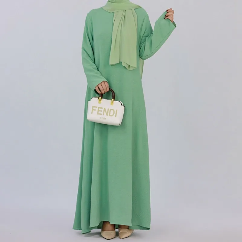 Фото Рамадан мусульманская Мода Дубай Abaya для женщин 2023 хиджаб Abayas длинное платье для женщин химар Турция мусульманский Халат №2