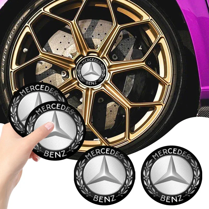 4 шт., алюминиевые металлические эмблемы для Mercedes Benz B/C/E/S класса A C200L GLC GLE CLA