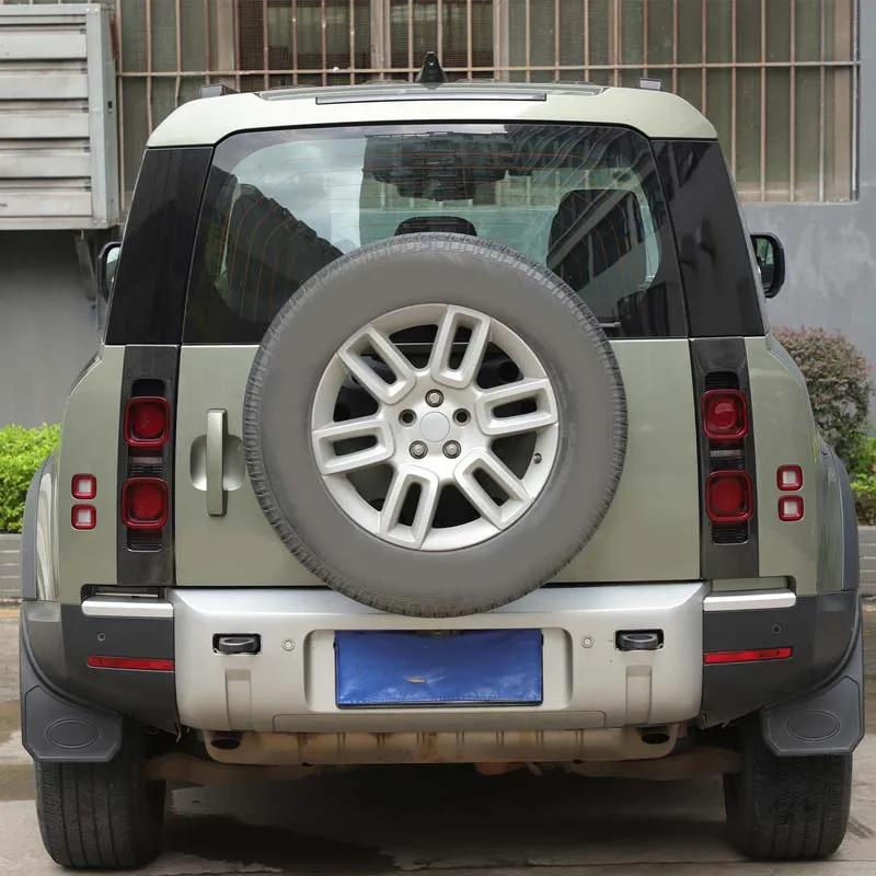 Фото Для настоящего углеродного волокна Land Rover Defender/L663/110, декоративная рамка заднего фонаря автомобиля, защитные наклейки 2020 2021 2023 №3