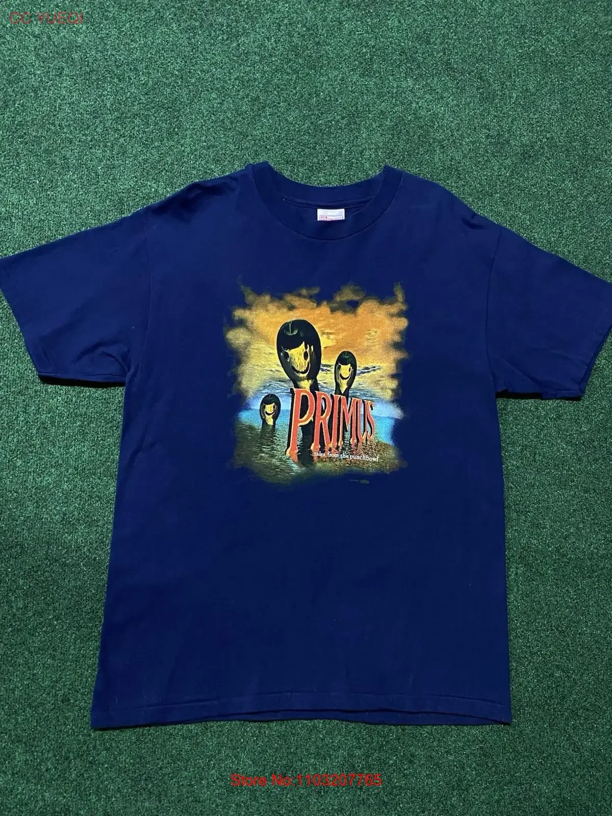 Винтажная футболка Primus Band 90-х годов, размер для взрослых, большая винтажная стираная слегка дизайнерская одежда, мягкая модная универсальная мужская одежда