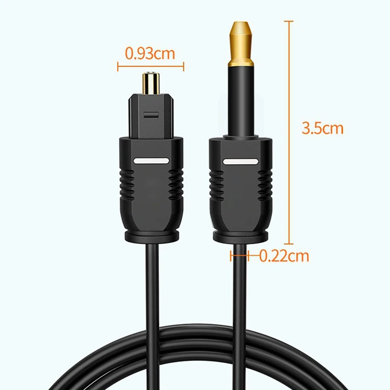 Фото SPDIF к MINI Toslink 3,5 мм аудио оптический кабель цифровой кабель позолоченный разъем адаптер для усилителя мощности музыкальный плеер №4