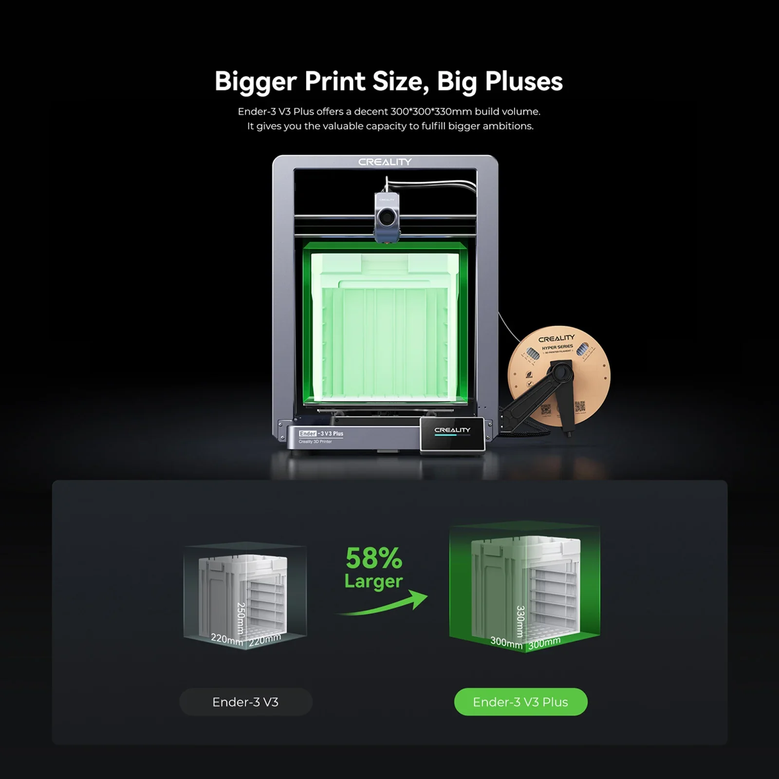 Фото Creality Ender 3 V3 Plus 3D-принтер Core XZ Motion System Direct 600 мм/с Экструдер Автоматическая нить с автоматической нагрузкой Автоматическое выравнивание №4