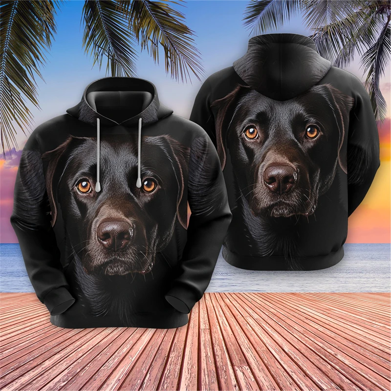 Dog Lovers Hoodies For Men Clothes Labrador French Bulldog Face 3D Print Sweatshirts Funny Animal Pet Dogs Hoodie Boy Pullovers