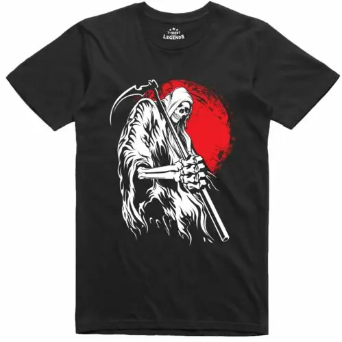 Футболка Grim Reaper Хэллоуин дизайн 100% Baumwolle