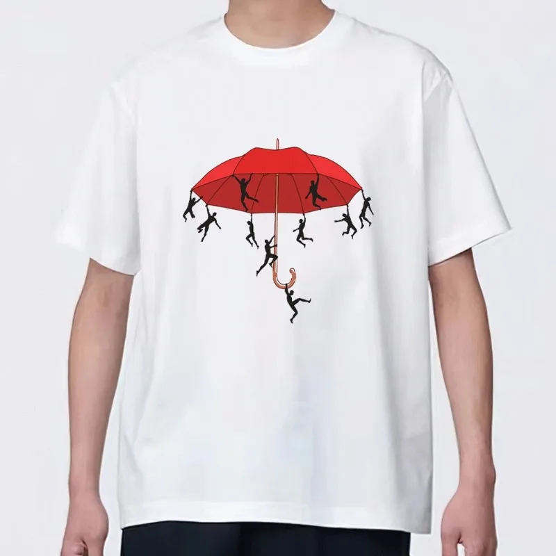 Umbrella Mayhem T Shirt Men Couple Combination Clothes Short Sleeve Collar Fashion woman Cotton