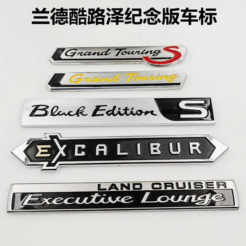 60-летие GRAND TOURING GTS S Black White Edition EXCALIBUR Багажник на крыло Задняя наклейка Эмблема Значок Наклейка