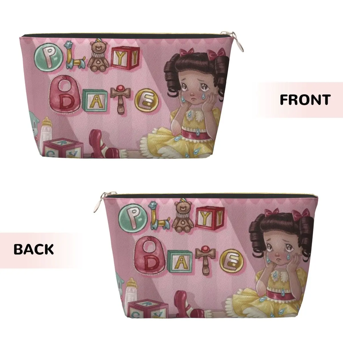 Фото Melanie Martinez Cry Baby Canvas Элегантная кожаная косметичка для женщин — дорожная косметичка для кистей и предметов первой необходимости №2