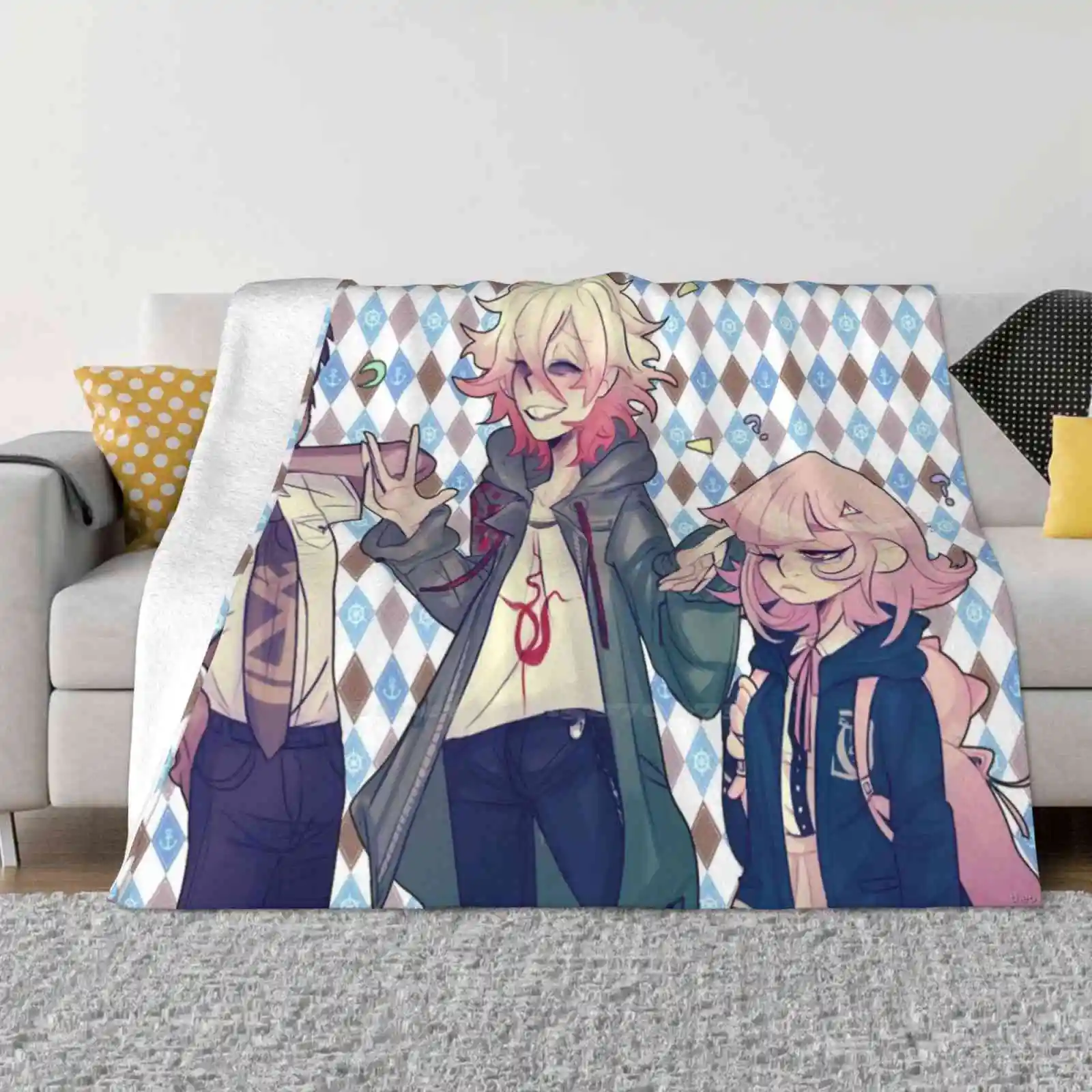 Sleuth Squad Trend Style Забавное модное мягкое одеяло Super Dangan Ronpa 2 Sdr2 Danganronpa Chiaki Nanami Nagito Komaeda