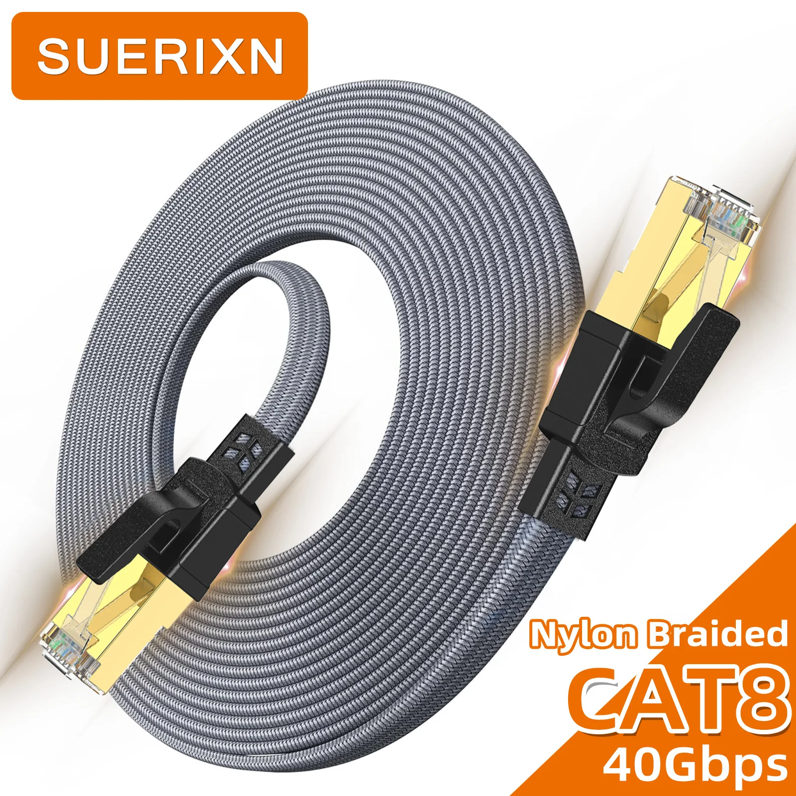 Сетевой Ethernet-Кабель SUREIXN CAT8, 40 Гбит/с, 2000 МГц