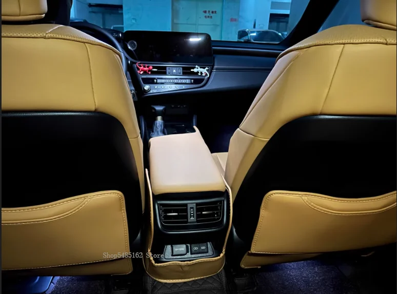 Фото For Lexus NX200 RX300 2015-2024 PU Leather Anti-Child-Kick Pad Car Waterproof Protector Cover Auto Anti Mud Dirt Accessories №4