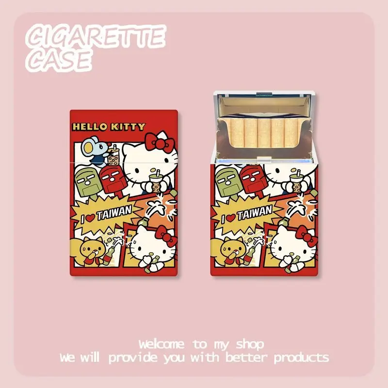 Sanrio Hello Kitty портсигар экшн аниме фигурки милое девичье сердце портсигар милые дымчатые украшения подарки