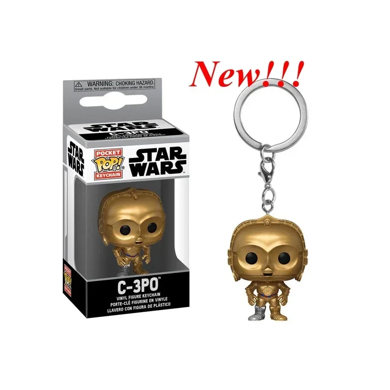 Новое поступление, карманные брелки FUNKO POP, звездные войны C-3PO, экшн-фигурки, игрушки, подвеска, аксессуары, брелок в подарок