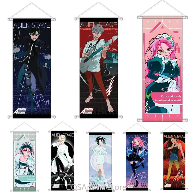 Alien Stage Mizi Sua TillI Scroll Cosplay Wall Hanging Painting Home Picture Anime Poster Wall Art Room Decoration 75x28cm