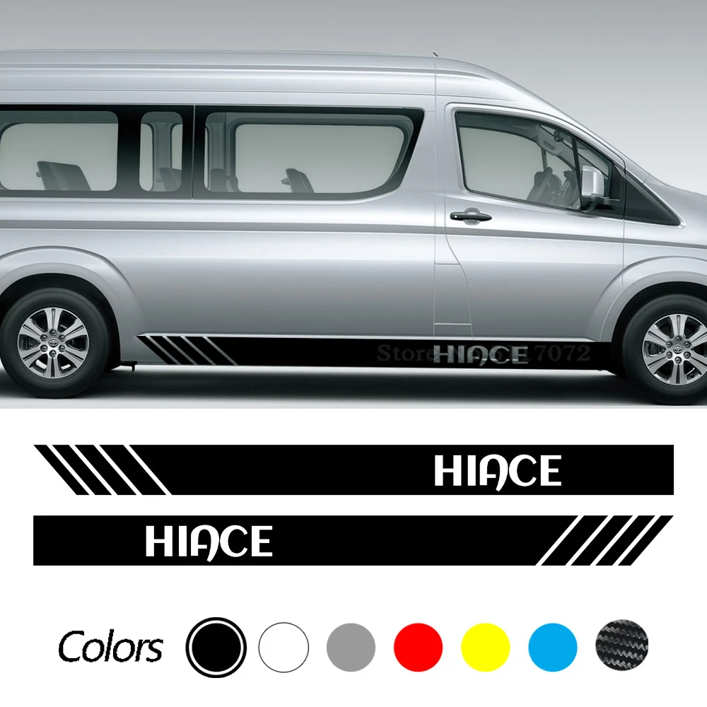 Наклейки на дверь автомобиля для Toyota Hiace 200 300 аксессуары для тюнинга фургона Автомобильная виниловая пленка MPV наклейка для автобуса спортивные полосы украшение