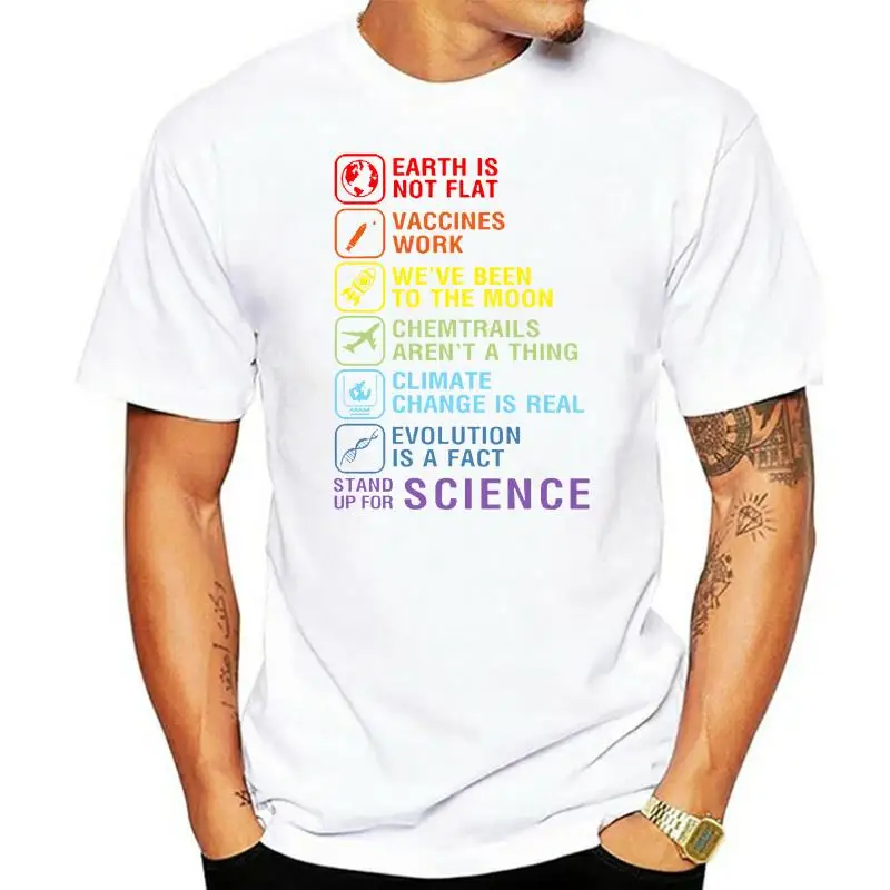 Рубашка Stand Up For Science, дышащая подарочная дизайнерская одежда, размер S-5XL, обычная весенне-осенняя футболка, рубашка