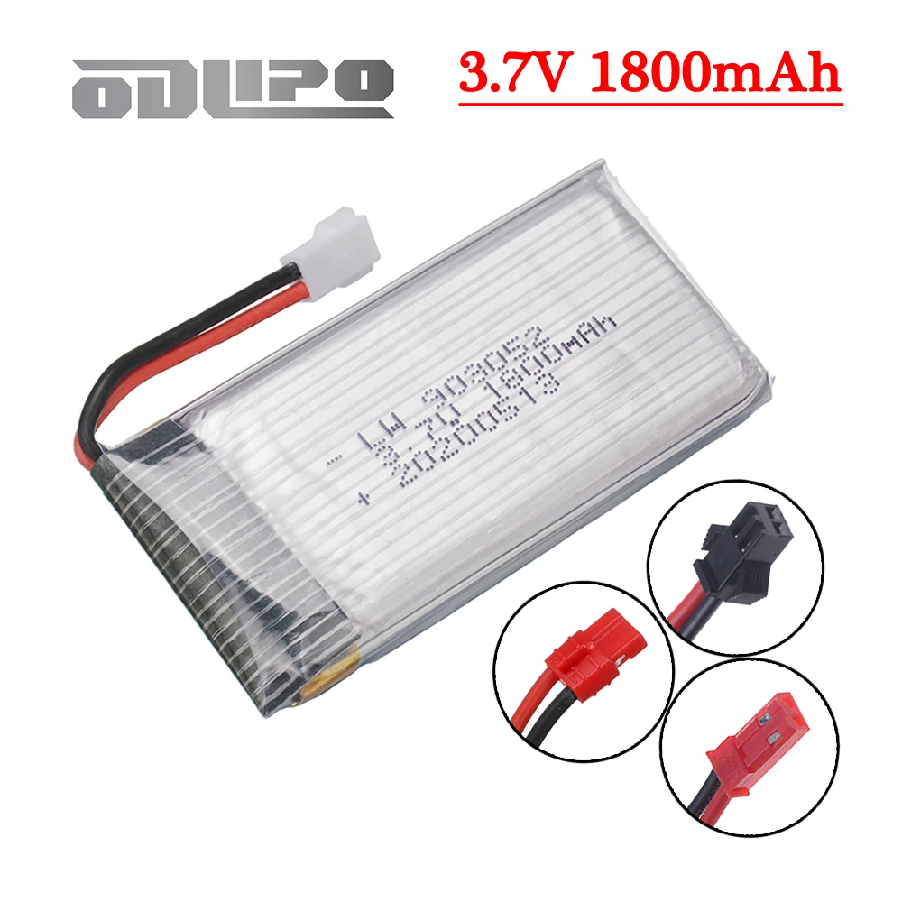 Липо-аккумулятор 3,7 В, 1800 мАч для KY601S SYMA X5 X5S X5C X5SC X5SH X5SW X5HW X5UW M18 H5P HQ898 H11D H11C 3,7 В 1S аккумулятор для радиоуправляемой игрушки