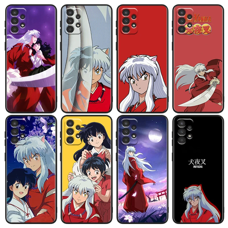 Чехол для телефона Inuyasha Аниме для Samsung A73 A72 A55 A54 A53 A52 A35 A34 A33 A32 A25 A24 A23 A22 A15 A14 A13 черный