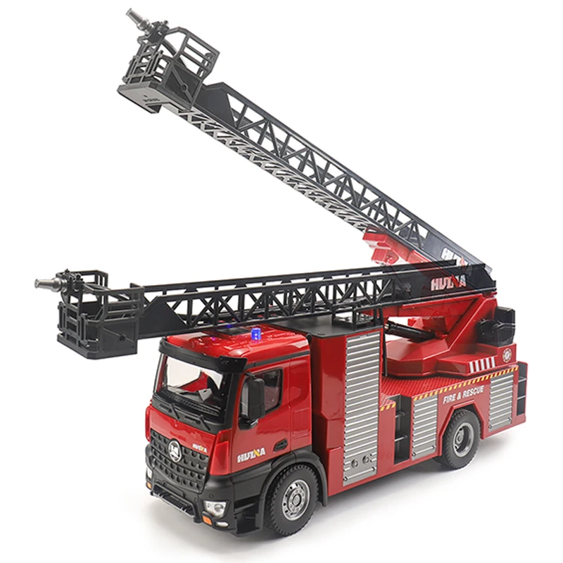 Подарки HUINA 1/14 561 2,4G RTR грузовик с дистанционным управлением трактор распылительная масштабирующая лестница RC пожарная машина уличные игрушки TH18049