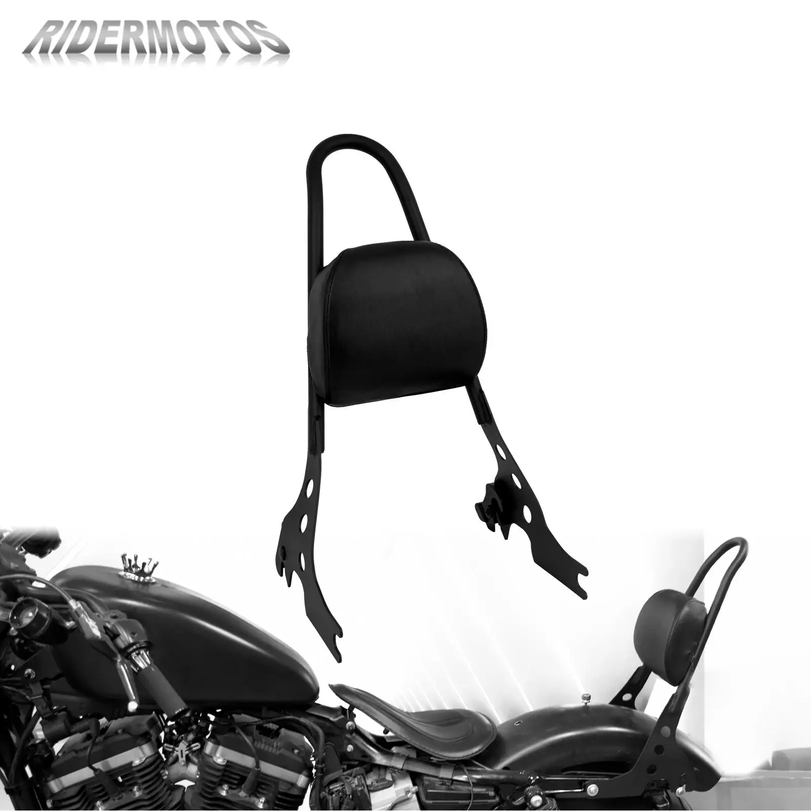 Съемная спинка заднего пассажира мотоцикла, черная для Harley Sportster XL 1200 883, Iron Forty Eight Roadster 2004-23