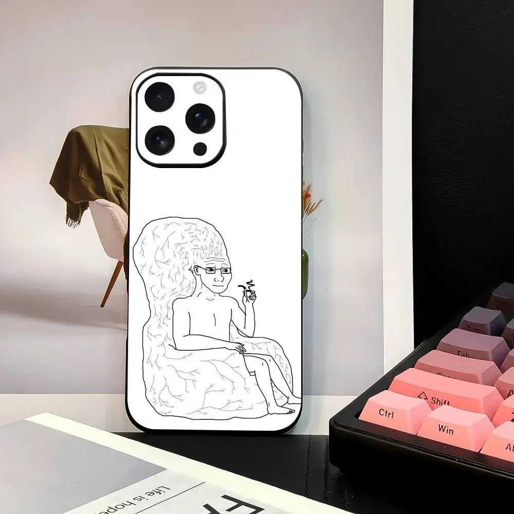 Фото Чехол для телефона W-ojak Soyjak Meme для iPhone 17, 16, 15, 14, 13, 12, 11 PRO MAX PLUS, мини-мягкий чехол из ТПУ №4