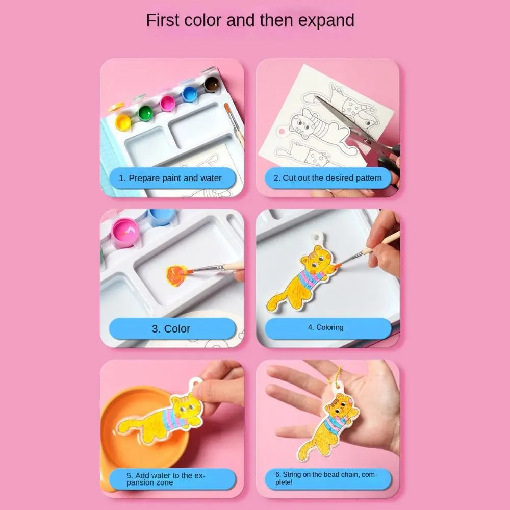 Фото С мольбертом DIY Puffy Paint Kit Губка Текстура Красочные ручки Набор ручек для рисования Креативный дизайн Puffy Effect 3D Рисунок Холст №3