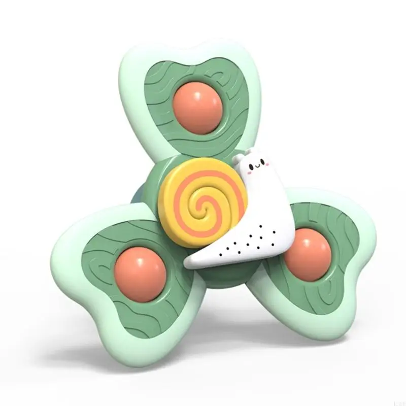 Фото L38E 3pcs Spinner Toy для детской всасывающая чашка для игрушки Highchair rowting Spinner Waterplay Toy Fine Motor Skill Toy Toy №3