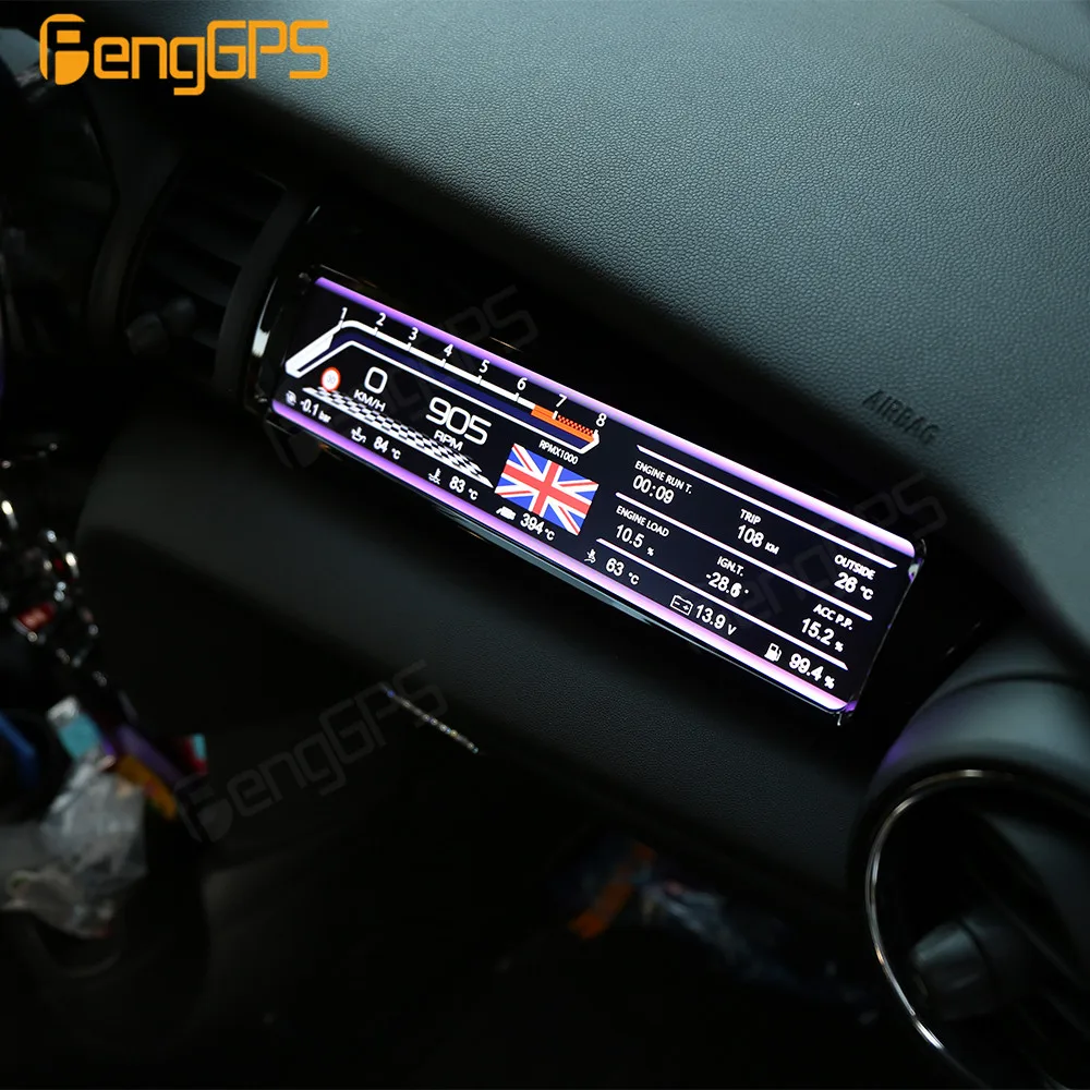Фото Совместный пилот для BMW Mini Copper F55 F56 F57 2015-2020 Android автомобильная приборная панель гоночный инструмент Maultimedia развлечения ЖК-экран №2