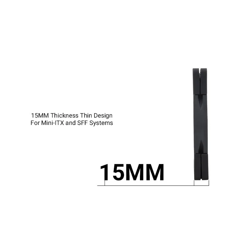 Фото Thermalright TL-C12015B 1/3/5 шт. 120 мм тонкий вентилятор для ПК, скорость 1800 об/мин, ШИМ-управление для корпуса и жидкостного охладителя, тонкий вентилятор №3