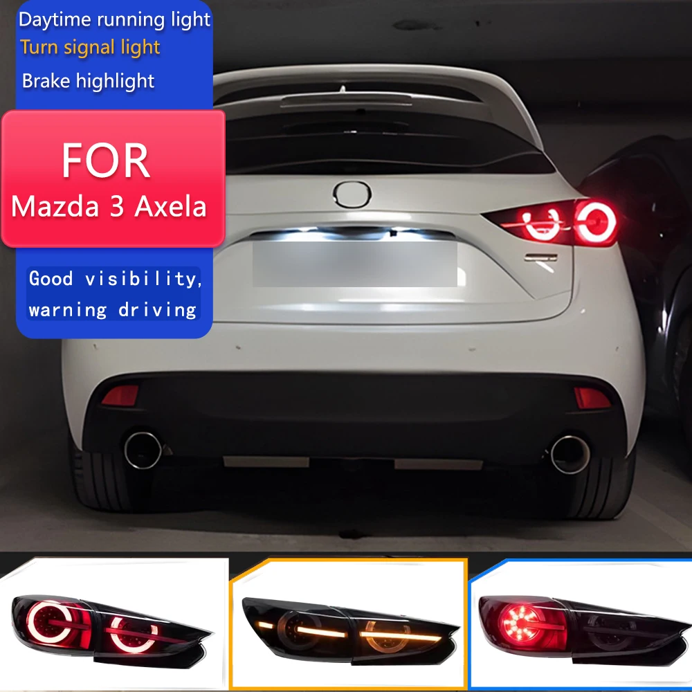 Стайлинг автомобиля задний фонарь для Mazda 3 Axela светодиодный задний фонарь хэтчбек Mazda3 DRL 5 дверей динамический сигнал заднего хода автоаксессуары