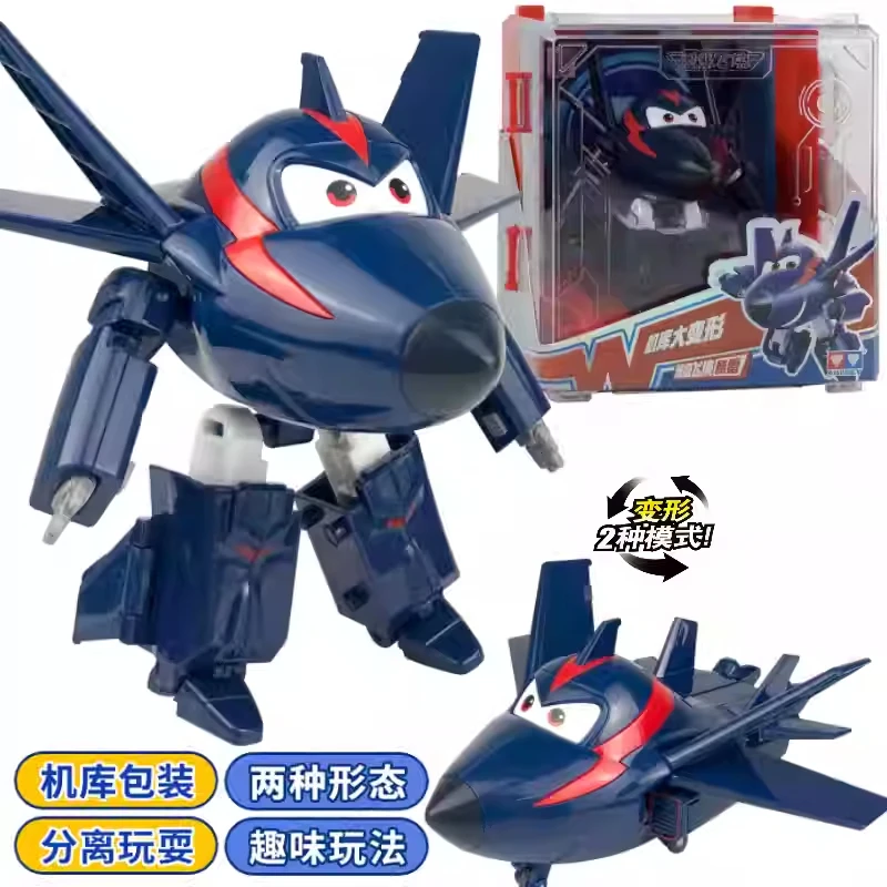Фото Новый горячий Super Wings, большая трансформация, аниме-трансформер, плоский робот, экшн-персонаж, игрушка-трансформер, детский подарок №4