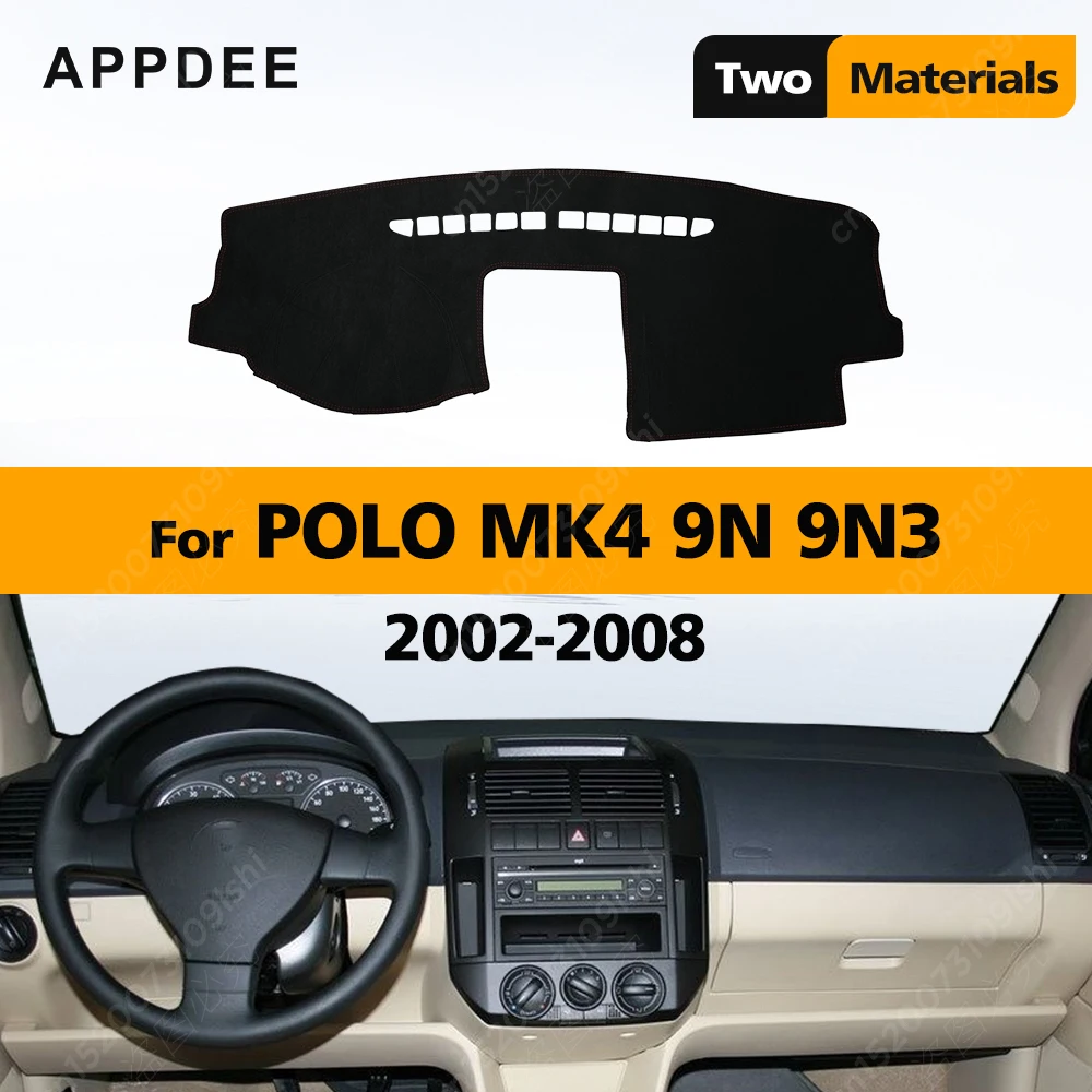 Чехол на приборную панель автомобиля для Volkswagen VW POLO MK4 2002 2003 2004 2005 2006 2007 2008 9N 9N3 Коврик для приборной панели с защитой от УФ-лучей Автомобильные аксессуары
