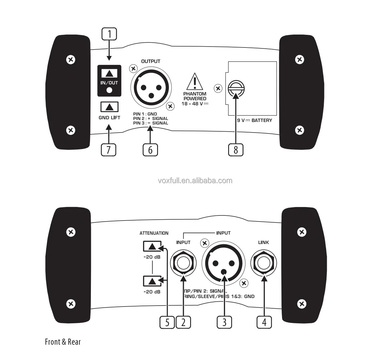 Фото RTS LDI-100S Phantom DI-Boxes DI-100 Active Direct Box для Behringer №2