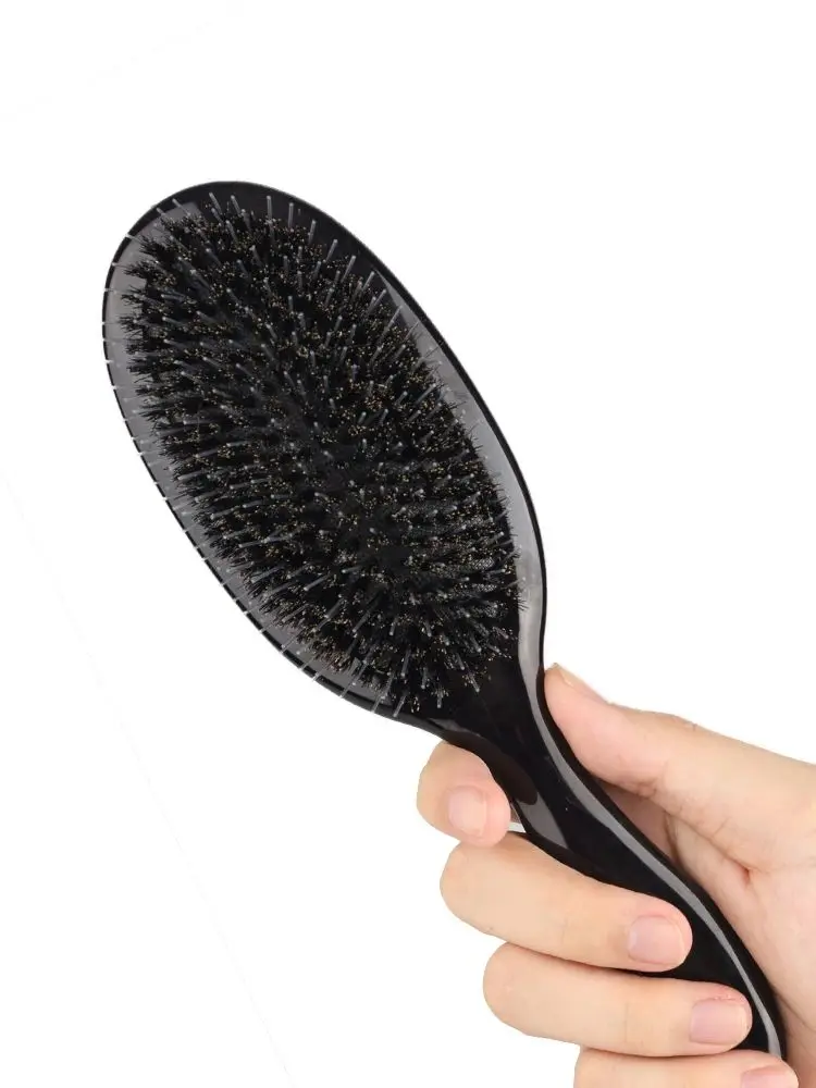Фото Hair Want Щетка для волос из щетины кабана и нейлона – антистатическая щетка-подушка для разглаживания, распутывания и парикмахерских услуг №4