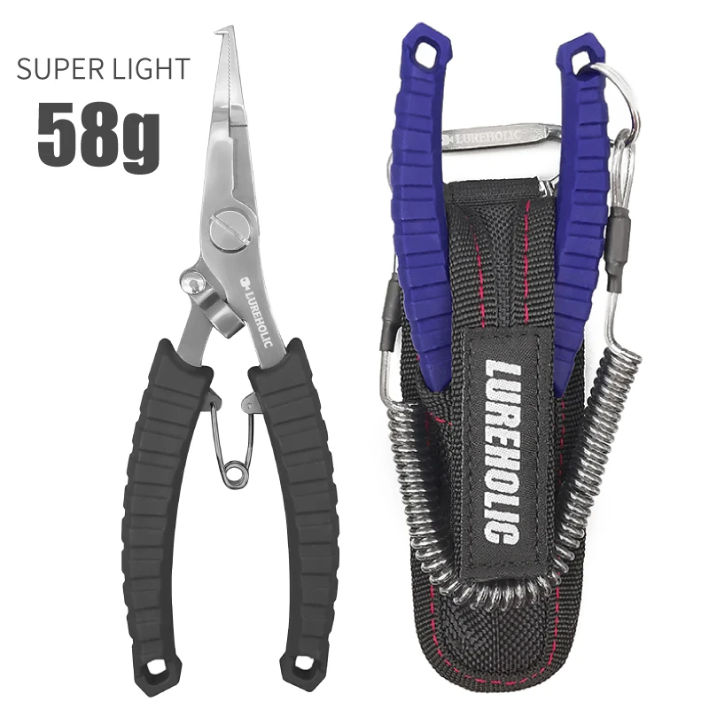 LUREHOLIC 58g Super светильник 15 см щипцы с разрезом кольца для приманки рыболовные Щипцы из нержавеющей стали с сумкой и шнурком