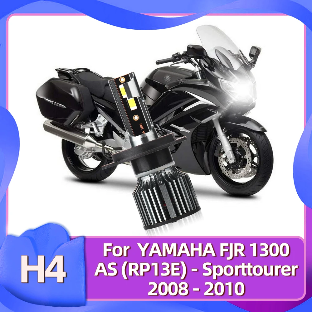 1 шт. H4 светодиодная лампа для фар 6500K для мотоцикла Hi/Lo Beam для YAMAHA FJR1300 AS (RP13E) Sporttourer 2008 2009 2010 Замена лампы 12 В